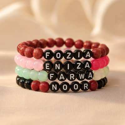 Customizable Name Bracelet – Handmade Beads Bracelet