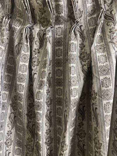 Used Hook Curtains - Brown - 3 Piece - Thick Fabric