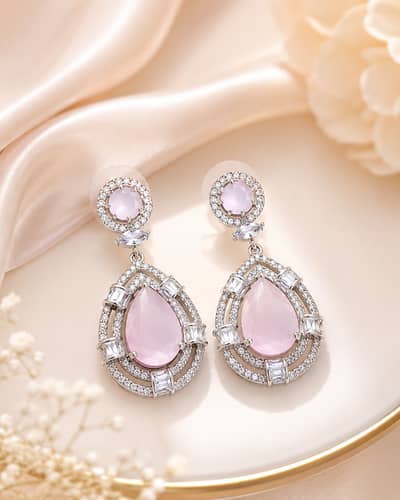Premium Zircon Stone Earrings – Elegant Women Jewellery