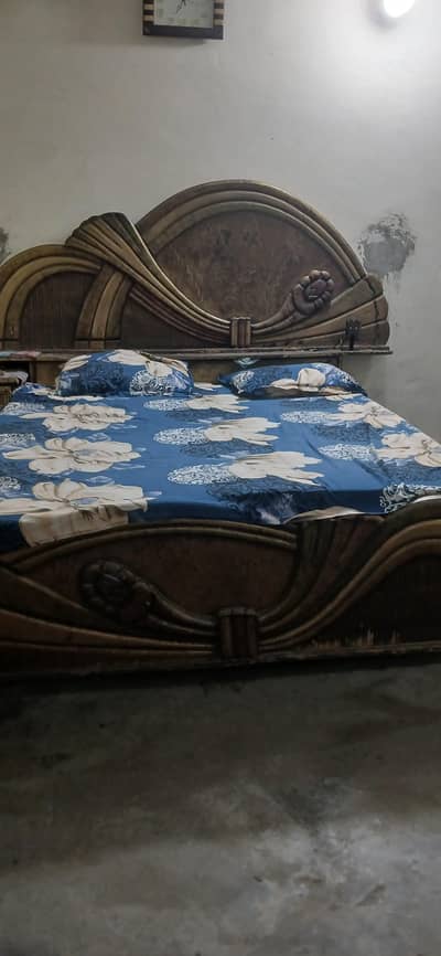 Bed with two side tables , dressing table, and Air cooler