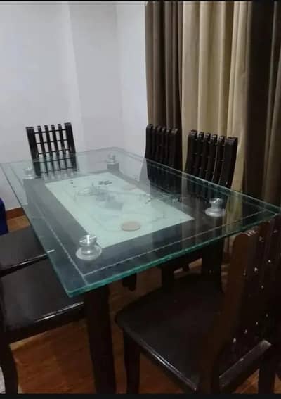 Double Glass Dinning Table