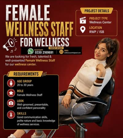 Part Time Female staff required Rwp/isb