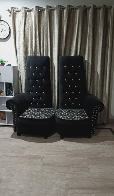 2 Piece High Back Luxury Sofa Chairs