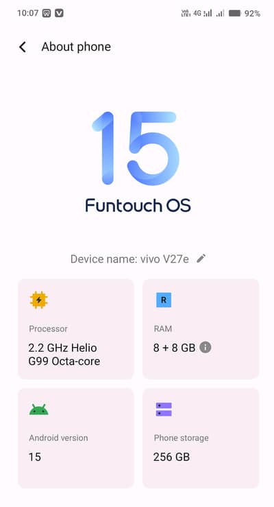 Vivo v27e 16 -256 official approved