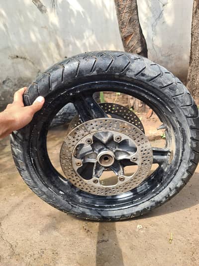 Rim with tyres