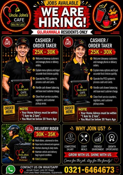 Jobs Available, HIRING Restaurant & Cafe Staff -0/3/2/1/6/4/6/4/6/7/3
