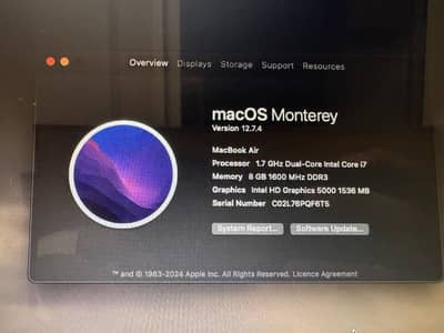 MacBook Air 13-inch Early 2014 read description