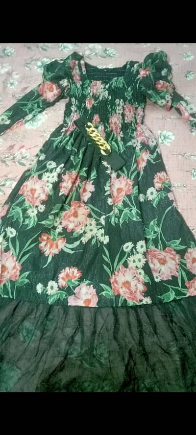 long frock with belt