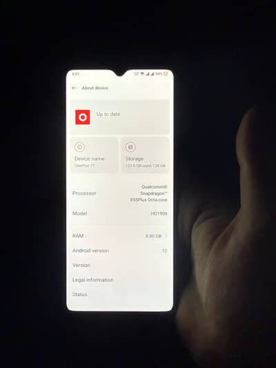 One Plus 7T 8 gb 128gb