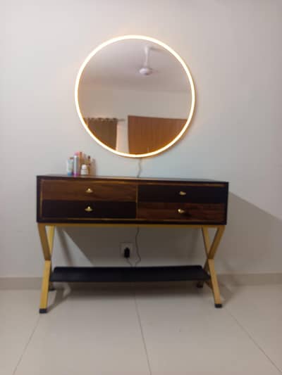 console table with mirror