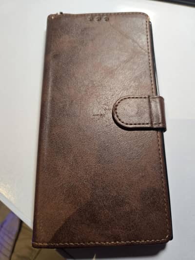 leather flip case with magnet for cellular phone