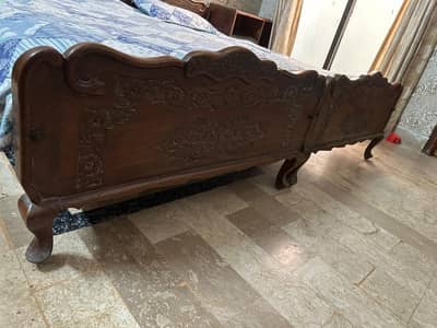 wooden bed