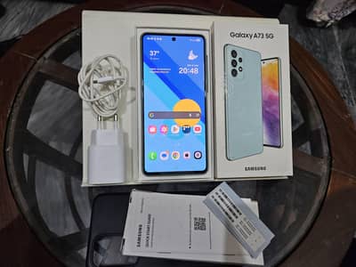 Samsung Mobile A73 5G 10/10 Official PTA Complete Box