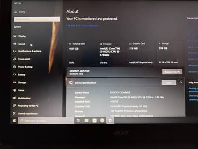 aspire e5-573 4gb ram 320 hdd