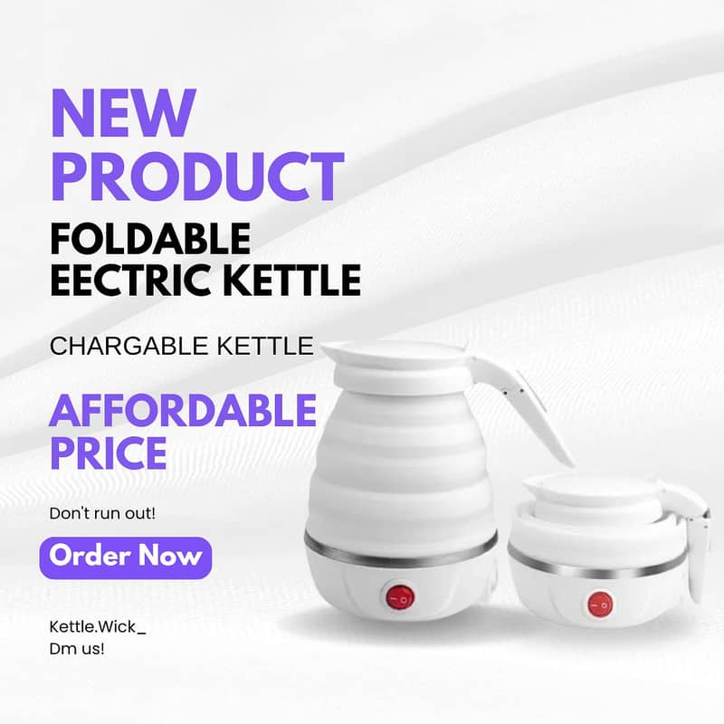 Foldable electric kettle 0