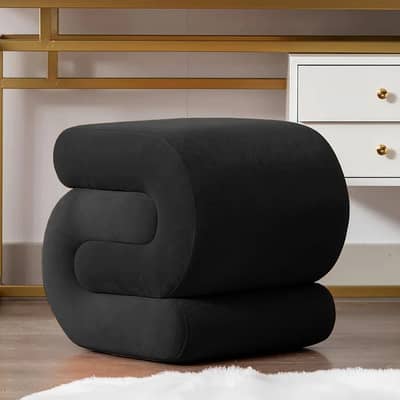 Foxhunter Velvet Ottoman Stool
