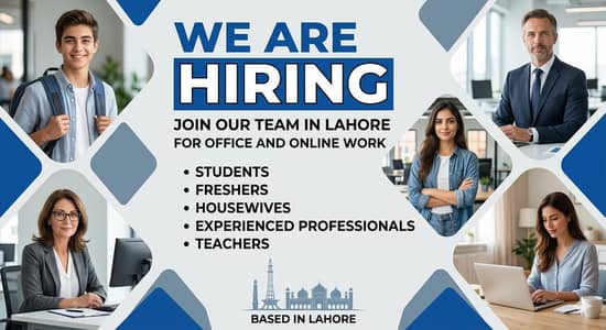 golden opportunity male and female available in Lahore