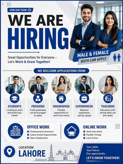 We are hiring on urgent bases