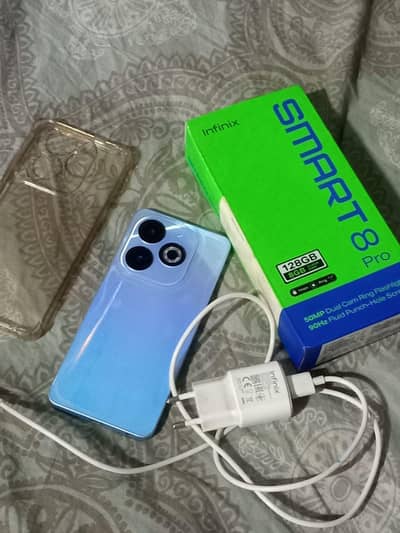 Infinix Smart 8 Pro 8  128 With box charger