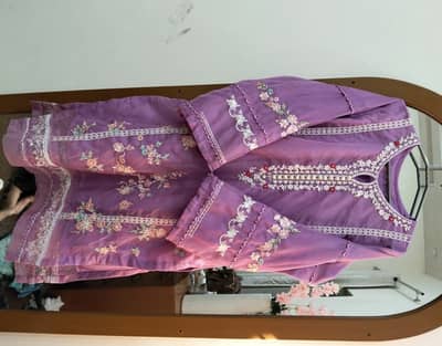  Lilac Bloom Embroidered Dress