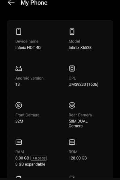 Infinix Hot 40i (exchange possible