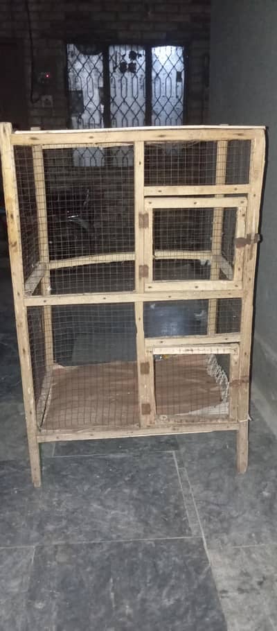 Normal Wooden Cage for Birds and Pigeons and chicks