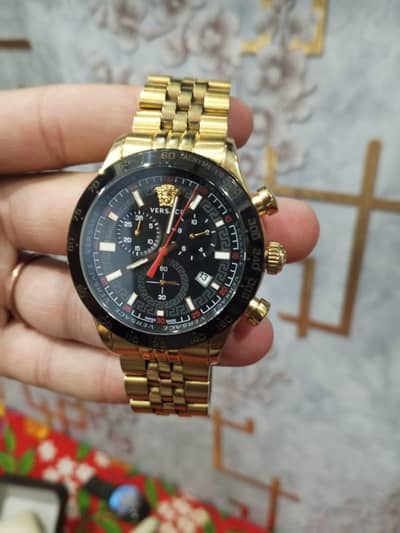 versace branded hand watch