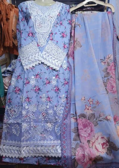 Premium lawn embroidery suit