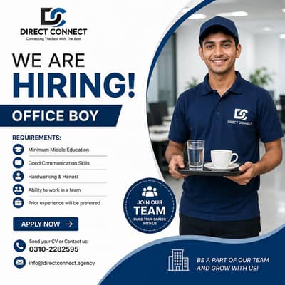 Hiring Office Boys In DHA Phase 3