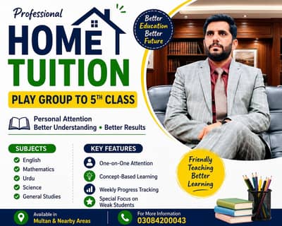 Experienced Home Tutor Available | Play Group to Grade 5