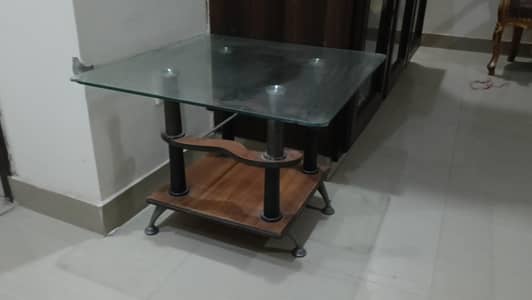 two tables + one bracket fan