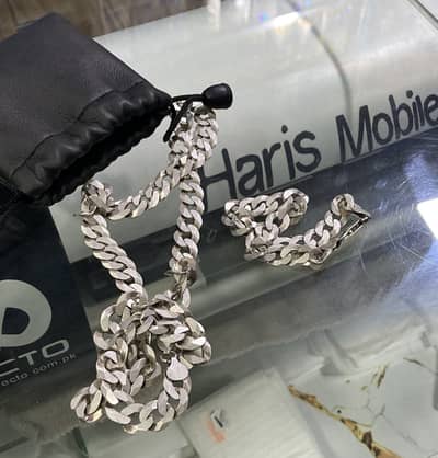 925 Italian silver chain & braclate urgent sall