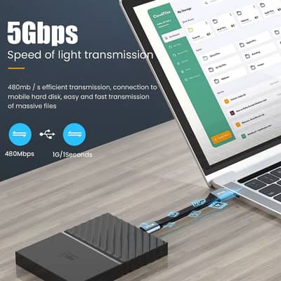 New Short Keychain Type-C  USB Data Cable 3.1A Max Fast Charging Cable