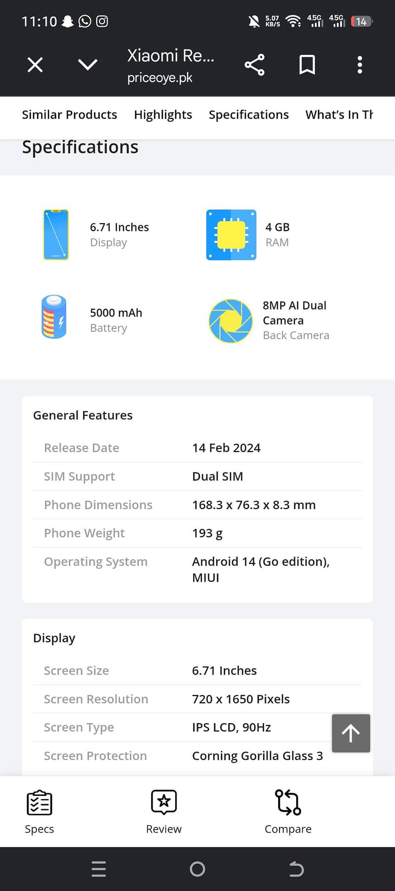 Redmi A3 8