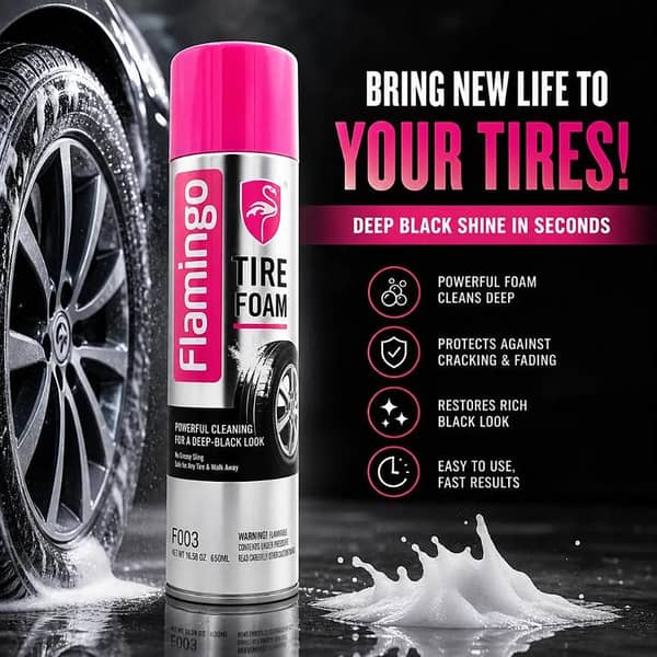 Flamingo Tire Foam For Cars -650ML-