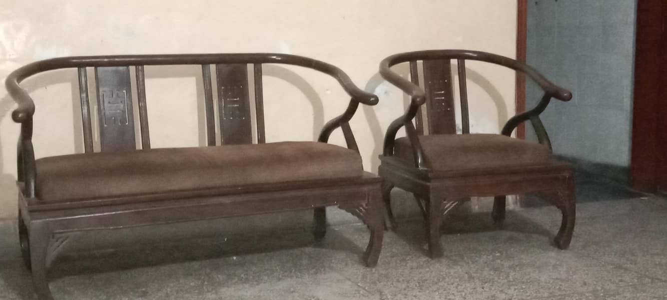 Sofa set wood 1