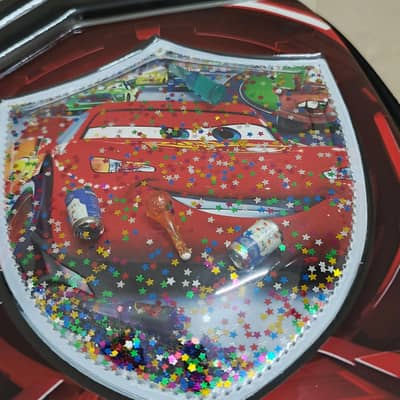 school bag with cars print