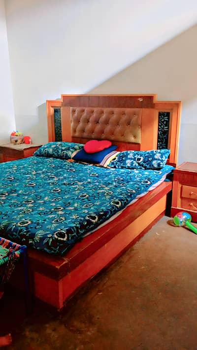 King Bed and two side table with mattress