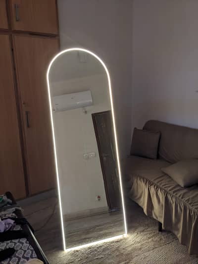 Full Body LED Light Mirror for Bedroom – New Condition