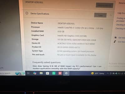 laptop 8/128 i5 5gen