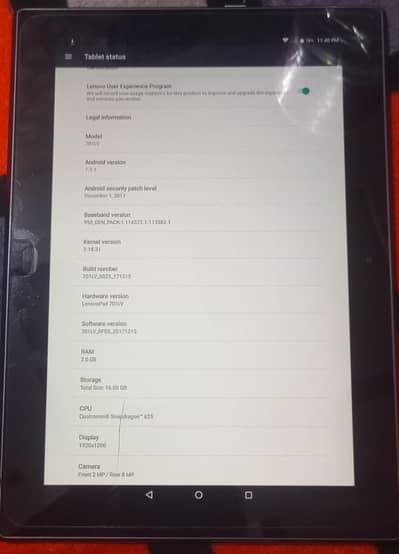 lenovo tab 4 10 plus PTA approved device