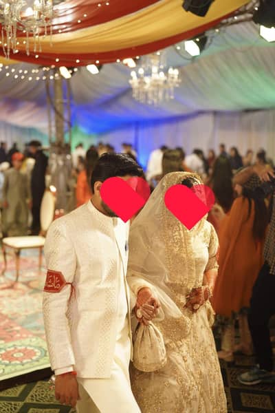 wedding dress for nikah lehnga codition new 1 time use