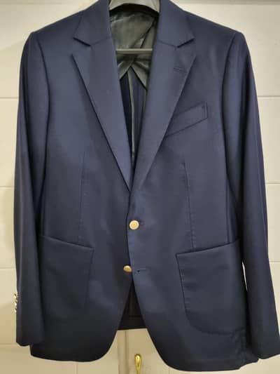 Tailored Wool Navy Sport Coat/Blazer – Partially Lined (Vogue Liberty)