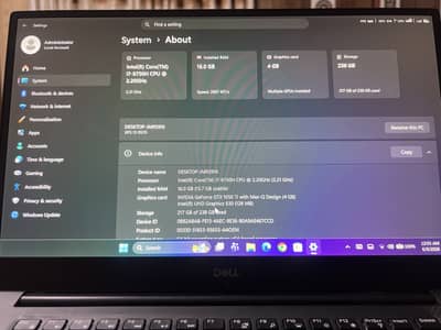 Dell xps 15 9570 i7 8th gen gtx 1050ti