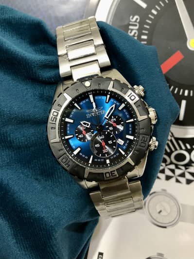 INVICTA-OCEAN BLUE DIAL-ORIGINAL-NEW WATCH-SEIKO CITIZEN CASIO ARMANI