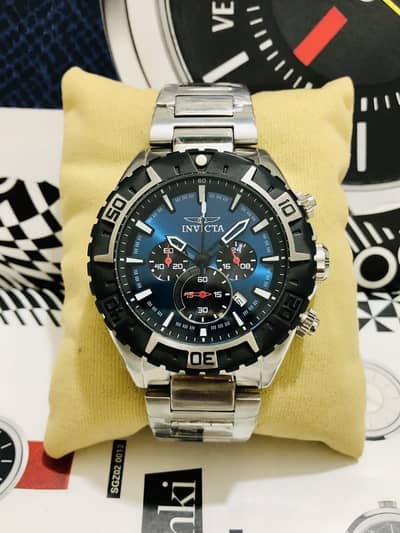 INVICTA-OCEAN BLUE DIAL-ORIGINAL-NEW WATCH-SEIKO CITIZEN CASIO ARMANI