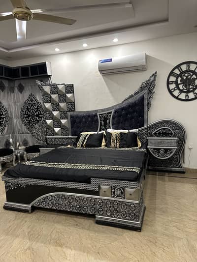 Bed with dressing table