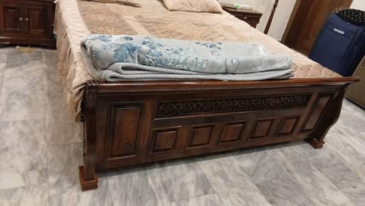 Bed with dressing table