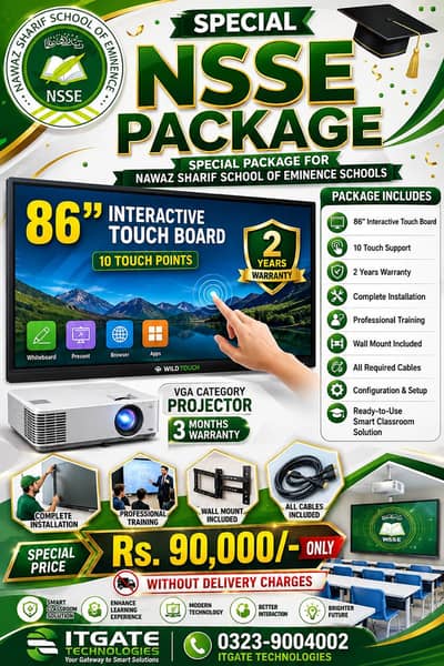 Smart White Board/Interactive White board, Touch board Sony Epson.