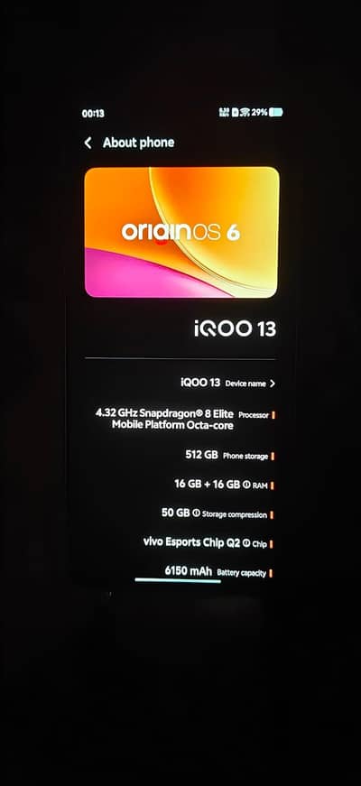 Vivo iQOO 13 for sale  with 120 watt original charger